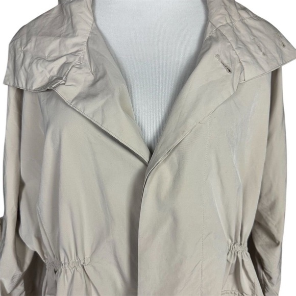 Zara Woman Ivory Overcoat Trench Coat Size S Lightweight Spring Summer - Picture 2 of 12